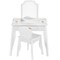 Best Choice Kids Wooden Pretend Play Vanity and Chair Set w/ Mirror – Little Girls Makeup Table with 3 Drawers